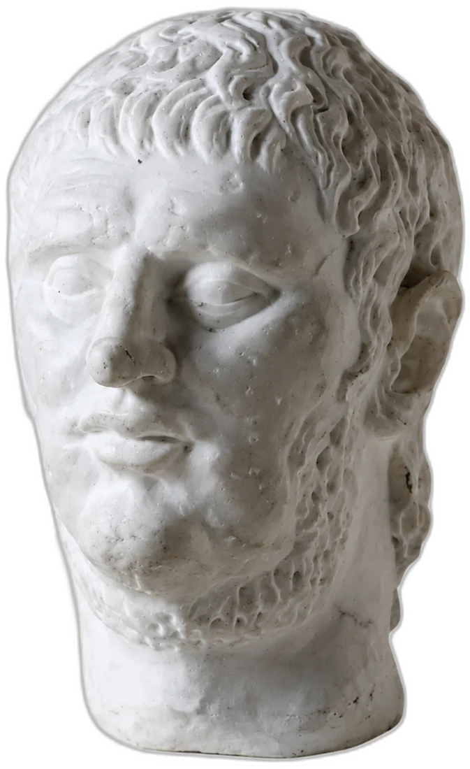 The bust of Nero as it is now, before any carving.